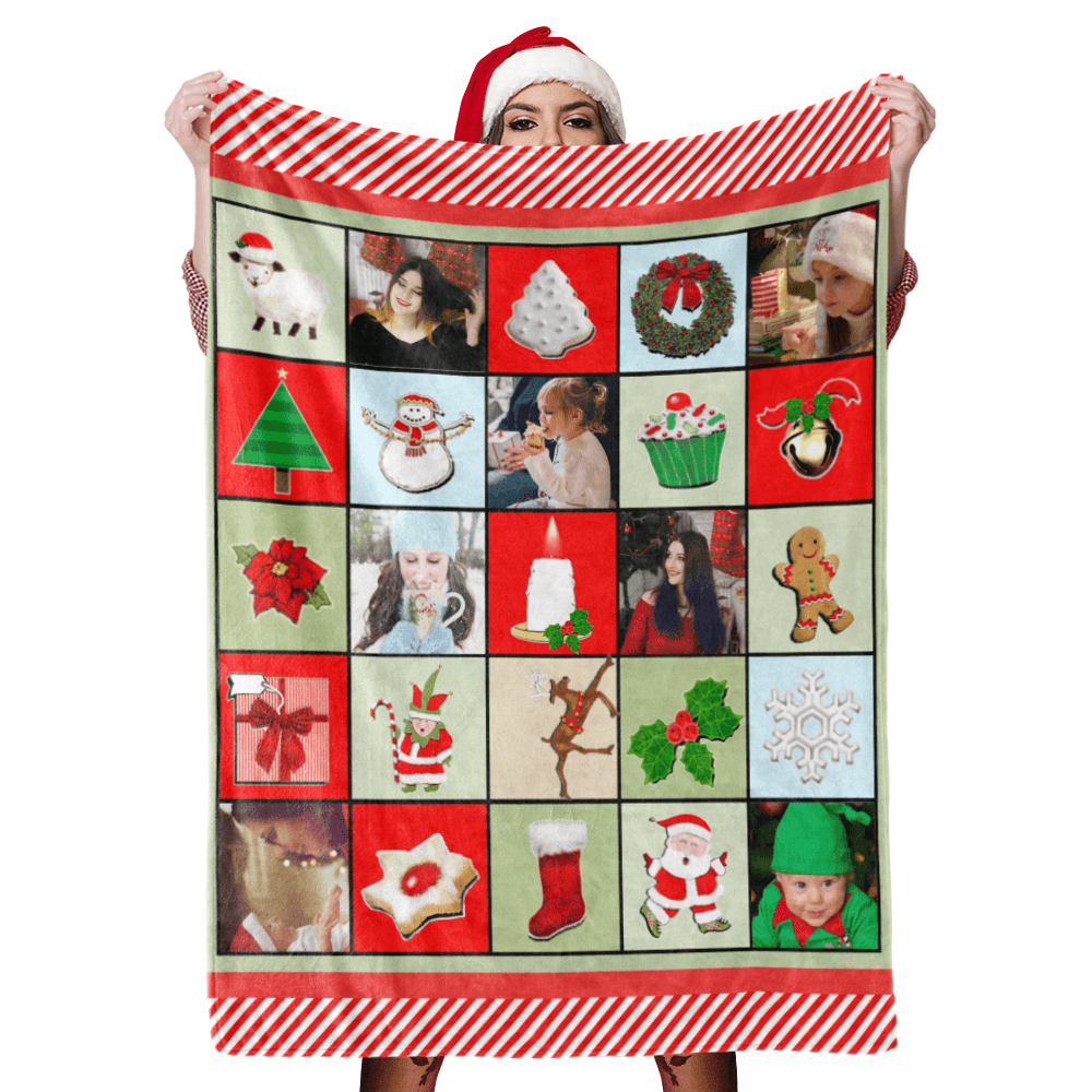 Christmas Blanket Gift Photo Blanket Custom Blankets Personalised Blanket Collage Blanket