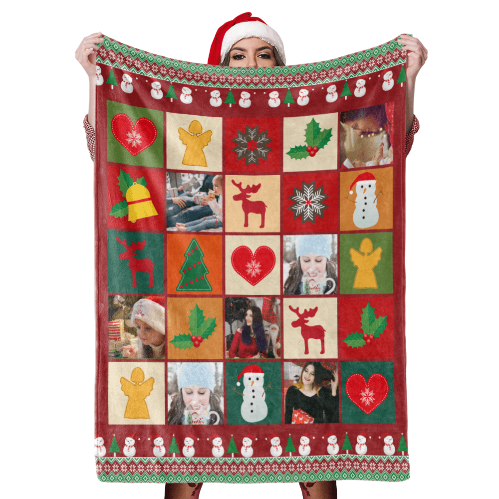 Christmas Blanket Gift Photo Blanket Custom Blankets Personalised Blanket Collage Blanket