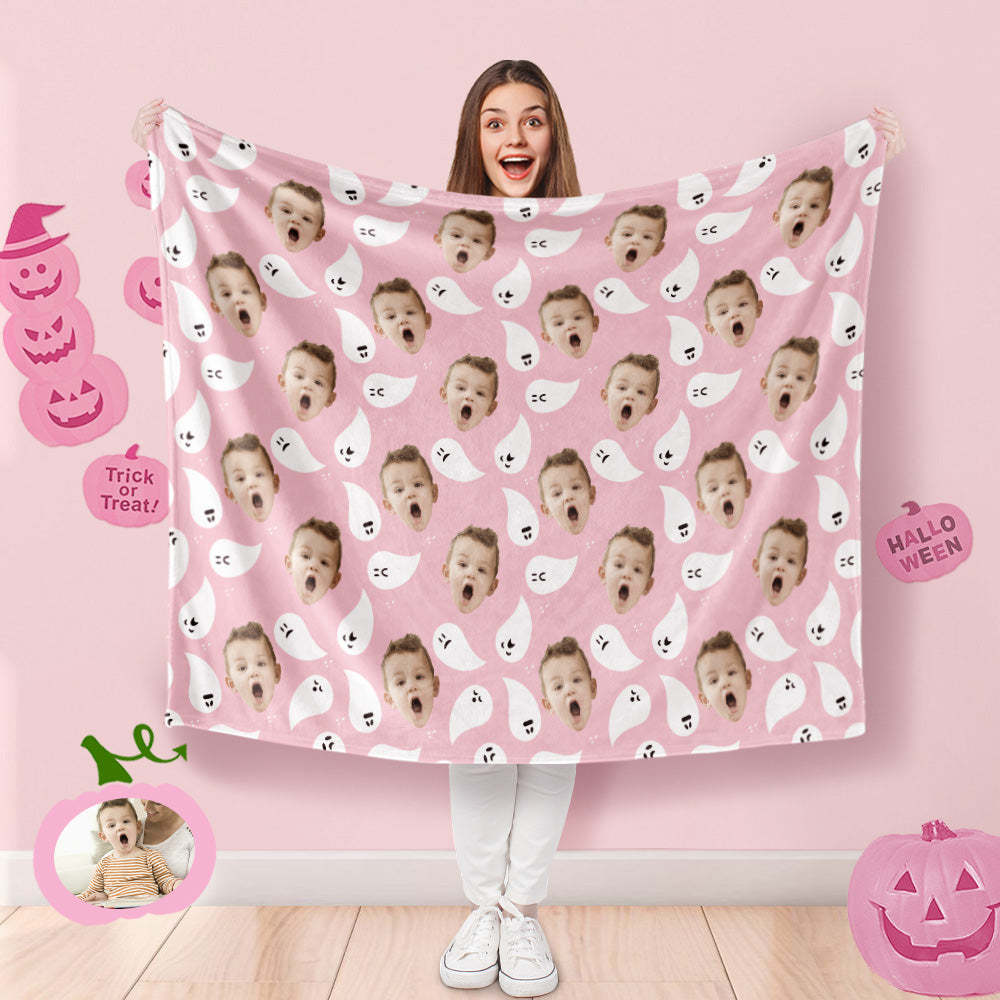 Custom Photo Blanket Halloween Decorative Wander Ghost Blanket For Kids - auphotoblanket