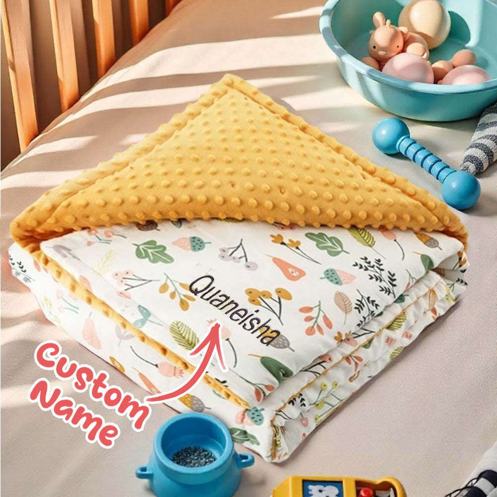 Personalized Baby Blanket Custom Baby Blanket with Embroidered Name Gift for Baby - auphotoblanket