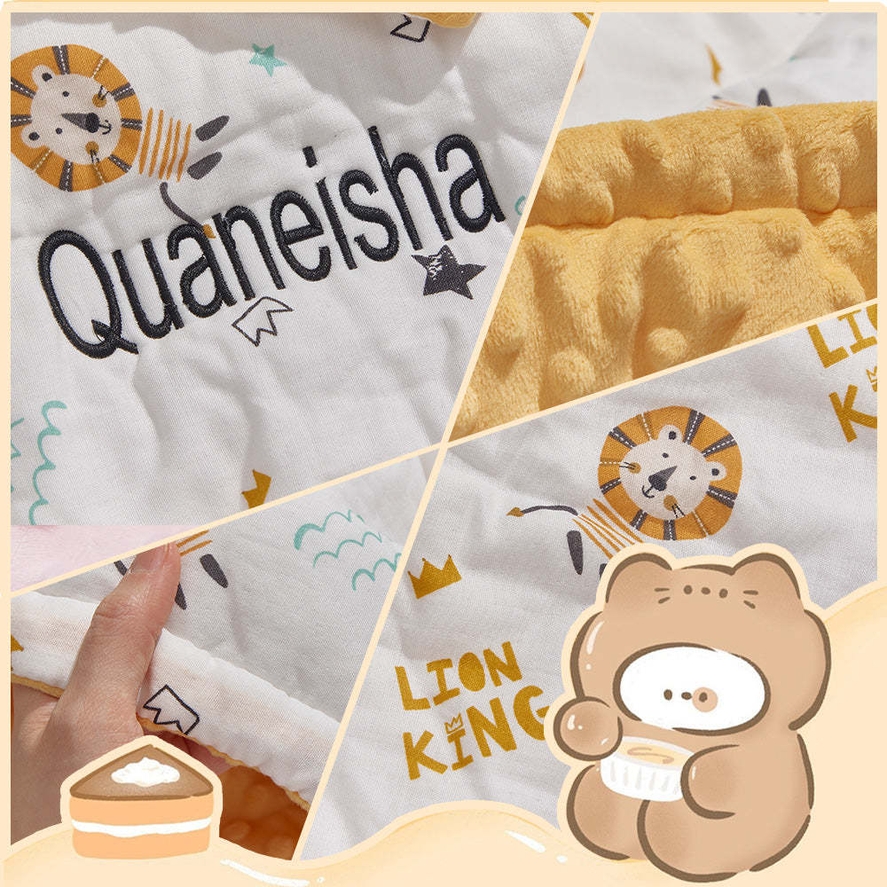 Personalized Baby Blanket Custom Baby Blanket with Embroidered Name Gift for Baby - auphotoblanket