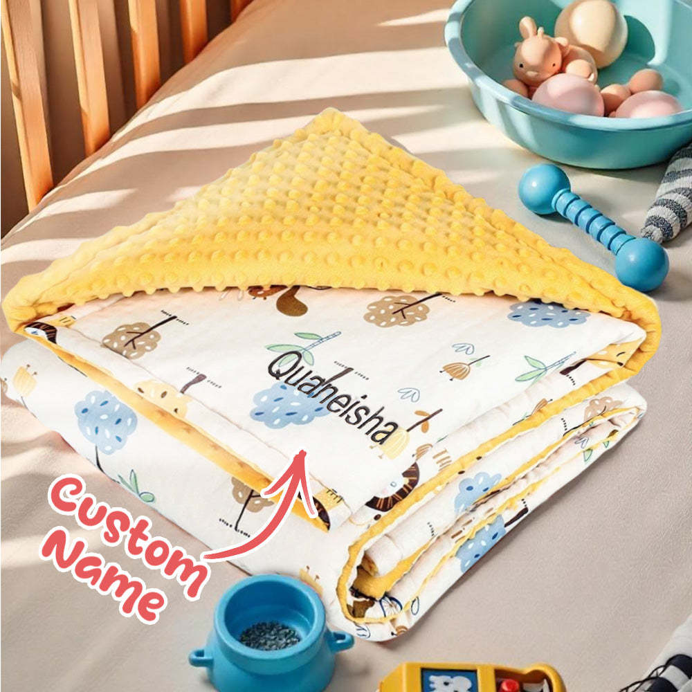 Personalized Baby Blanket Custom Baby Blanket with Embroidered Name Gift for Baby - auphotoblanket