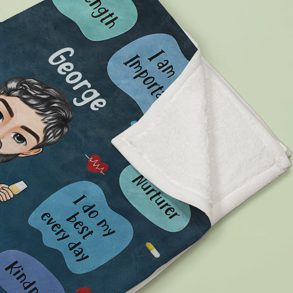 Custom Blanket Nurse Daily Affirmation - Gift For Nurse - auphotoblanket