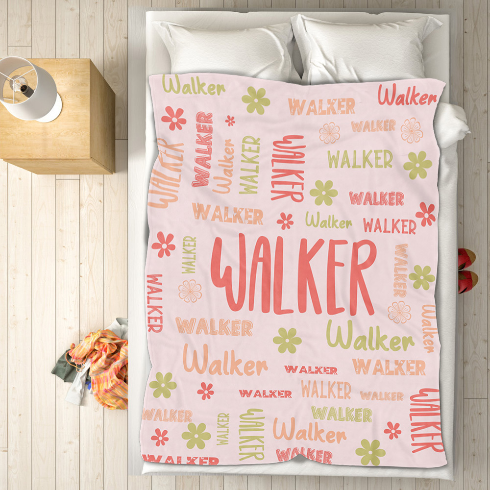 Personalized Custom Name with Heart Blankets Gifts for Lovers - auphotoblanket