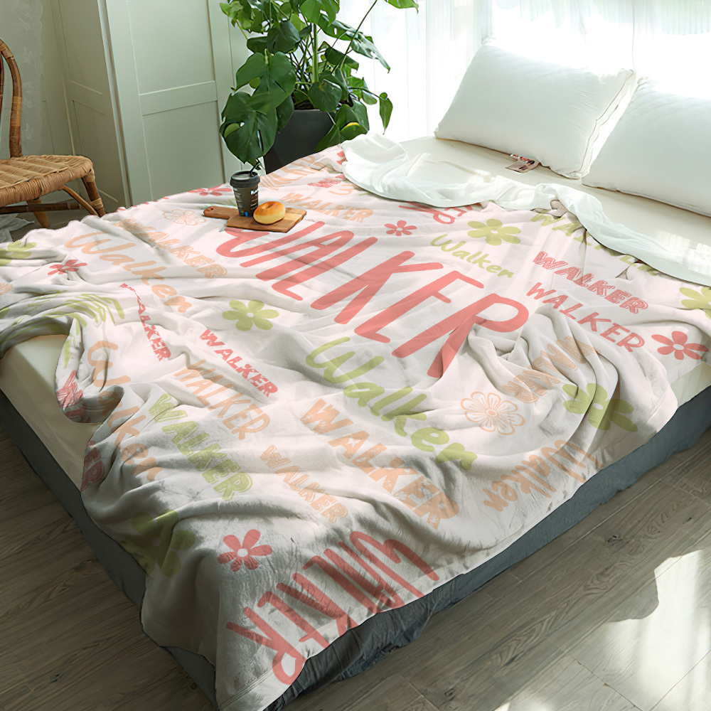 Personalized Custom Name with Heart Blankets Gifts for Lovers - auphotoblanket