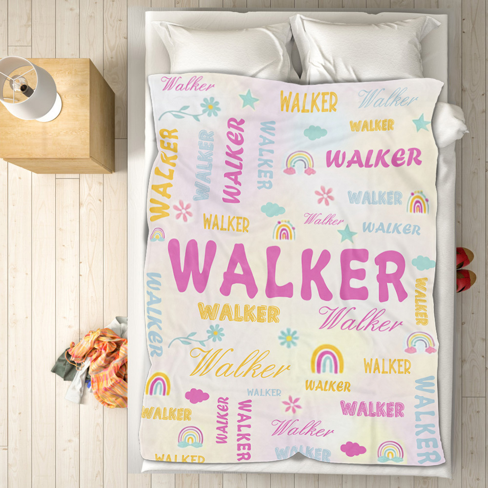 Personalized Custom Name with Heart Blankets Gifts for Lovers - auphotoblanket