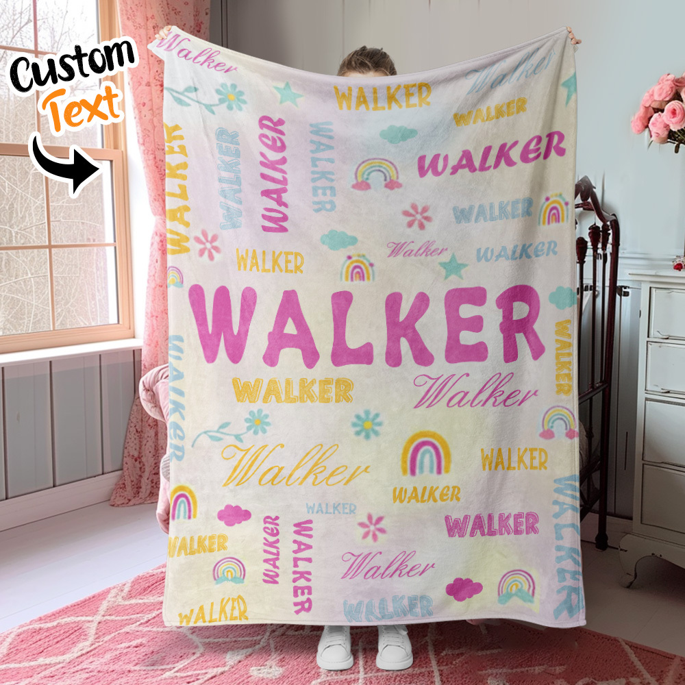 Personalized Custom Name with Heart Blankets Gifts for Lovers - auphotoblanket