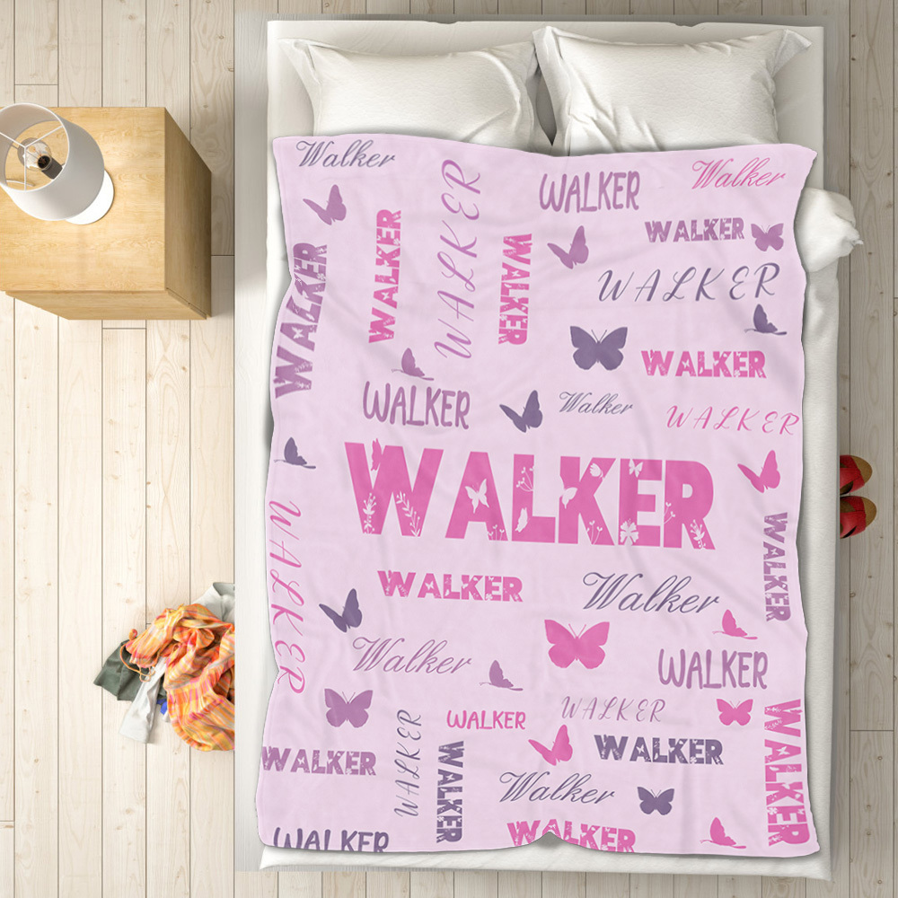 Personalized Custom Name with Heart Blankets Gifts for Lovers - auphotoblanket