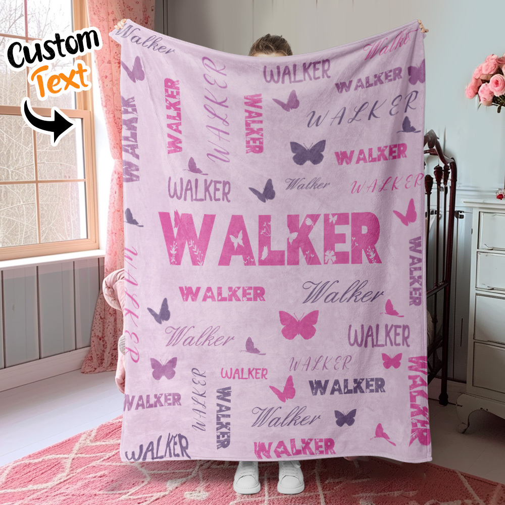 Personalized Custom Name with Heart Blankets Gifts for Lovers - auphotoblanket