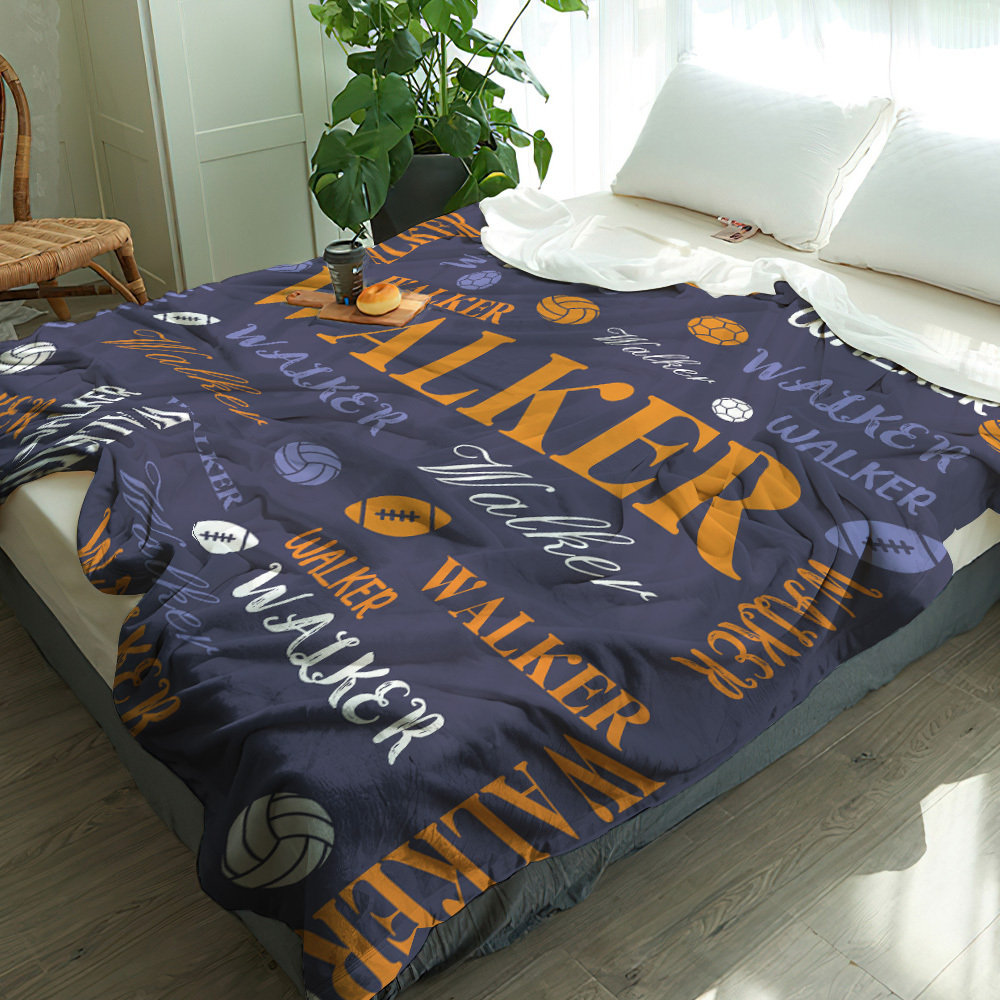 Personalized Custom Name with Heart Blankets Gifts for Lovers - auphotoblanket