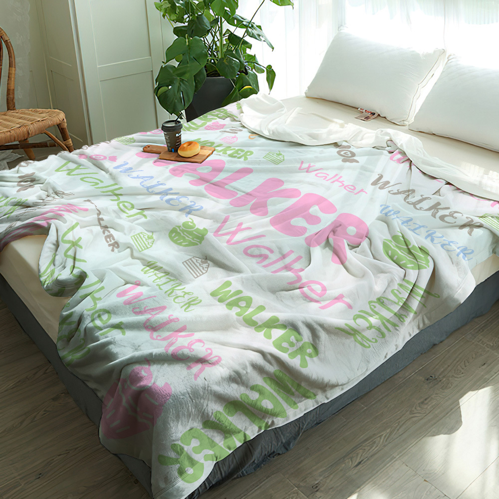 Personalized Custom Name with Heart Blankets Gifts for Lovers - auphotoblanket
