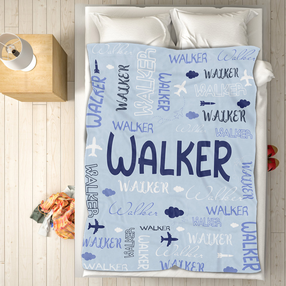 Personalized Custom Name with Heart Blankets Gifts for Lovers - auphotoblanket