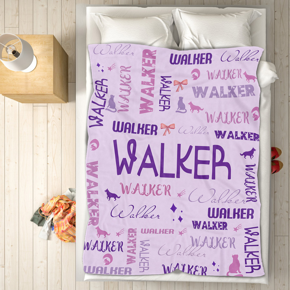 Personalized Custom Name with Heart Blankets Gifts for Lovers - auphotoblanket