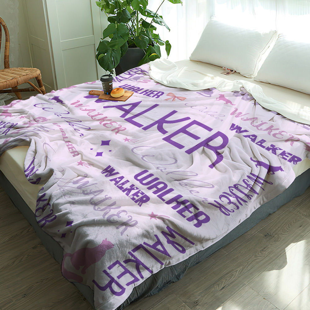 Personalized Custom Name with Heart Blankets Gifts for Lovers - auphotoblanket