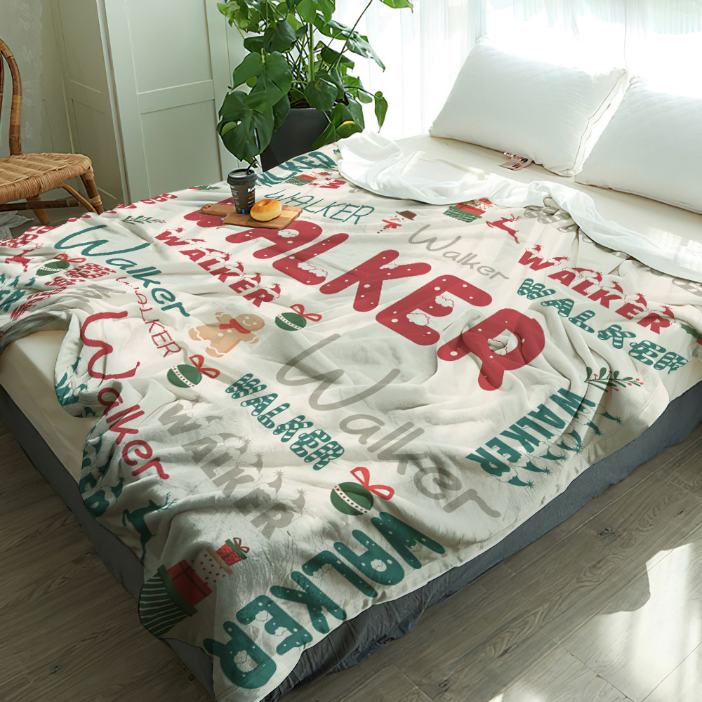 Personalized Custom Name with Heart Blankets Gifts for Lovers - auphotoblanket