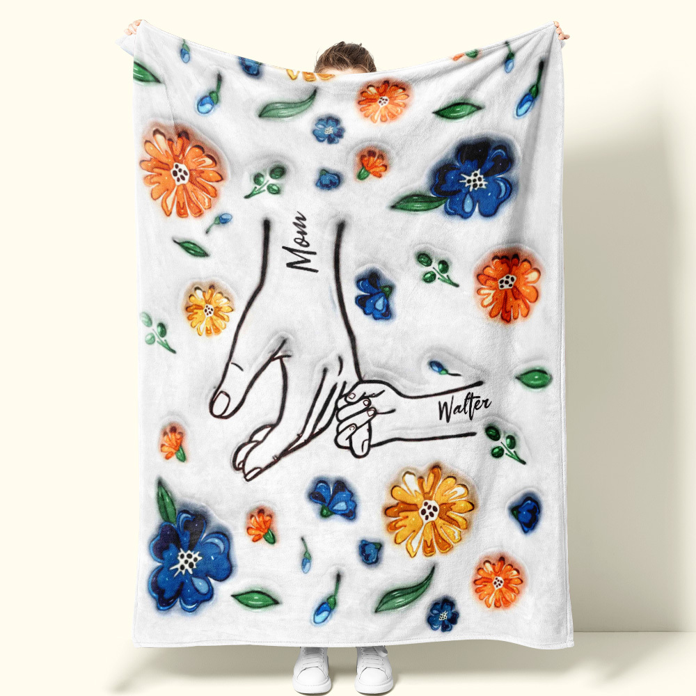 Family Personalized Custom 3D Inflated Effect Printed Blanket - Mother's Day Gift For Mum/Mom, Grandma - auphotoblanket