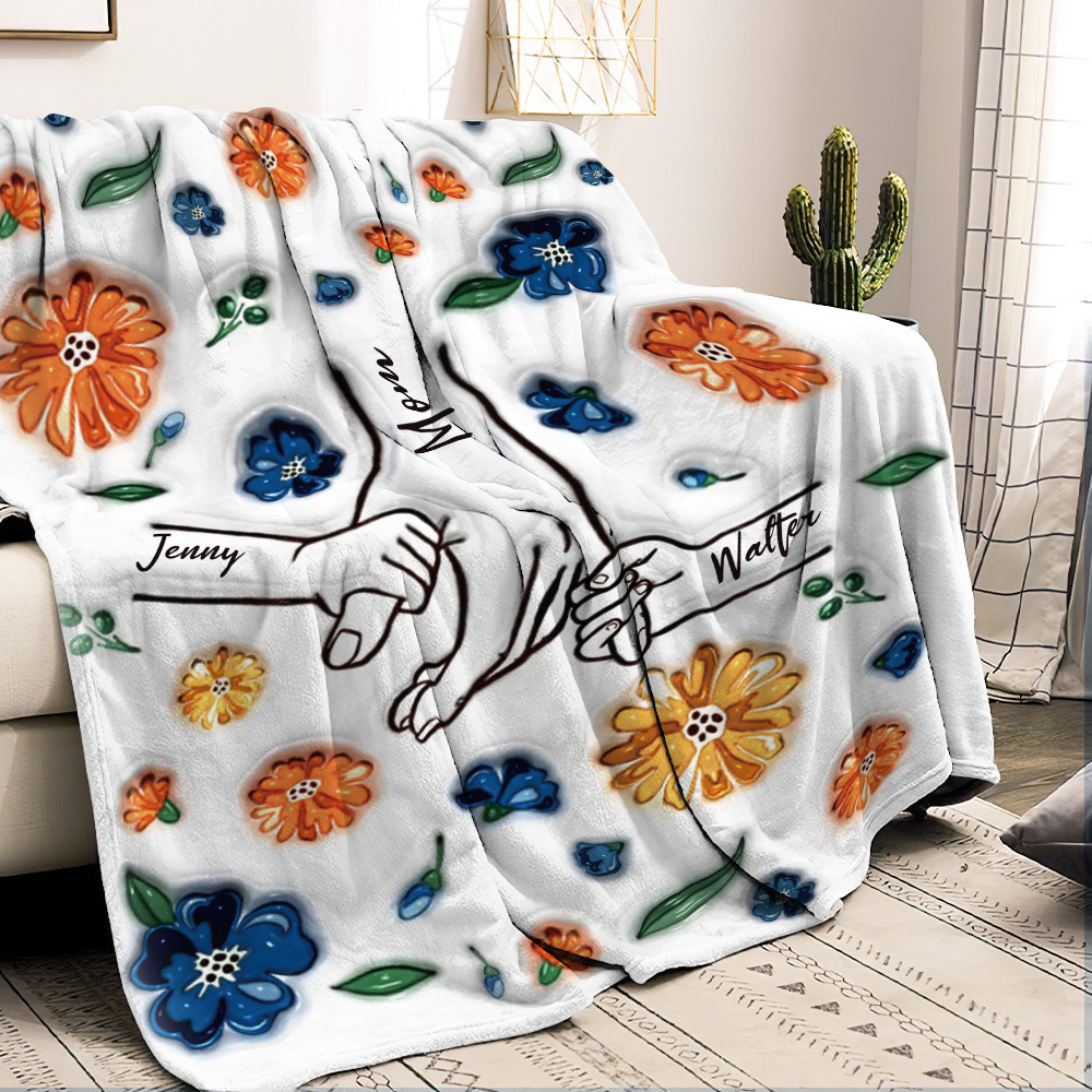 Family Personalized Custom 3D Inflated Effect Printed Blanket - Mother's Day Gift For Mum/Mom, Grandma - auphotoblanket