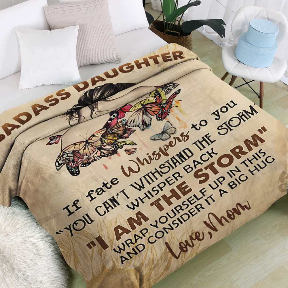 Custom Blanket With Name To My Daughter - Premium Blanket - auphotoblanket
