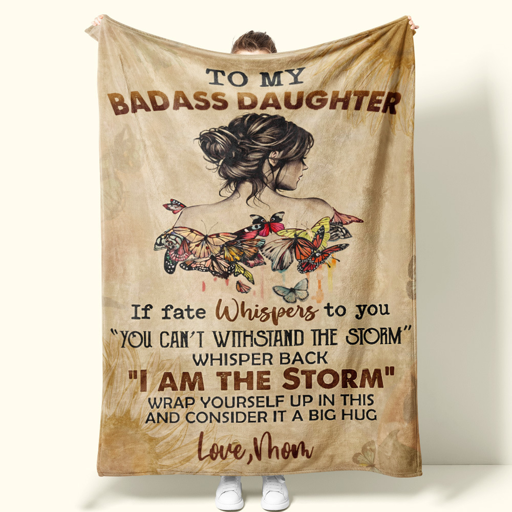 Custom Blanket With Name To My Daughter - Premium Blanket - auphotoblanket
