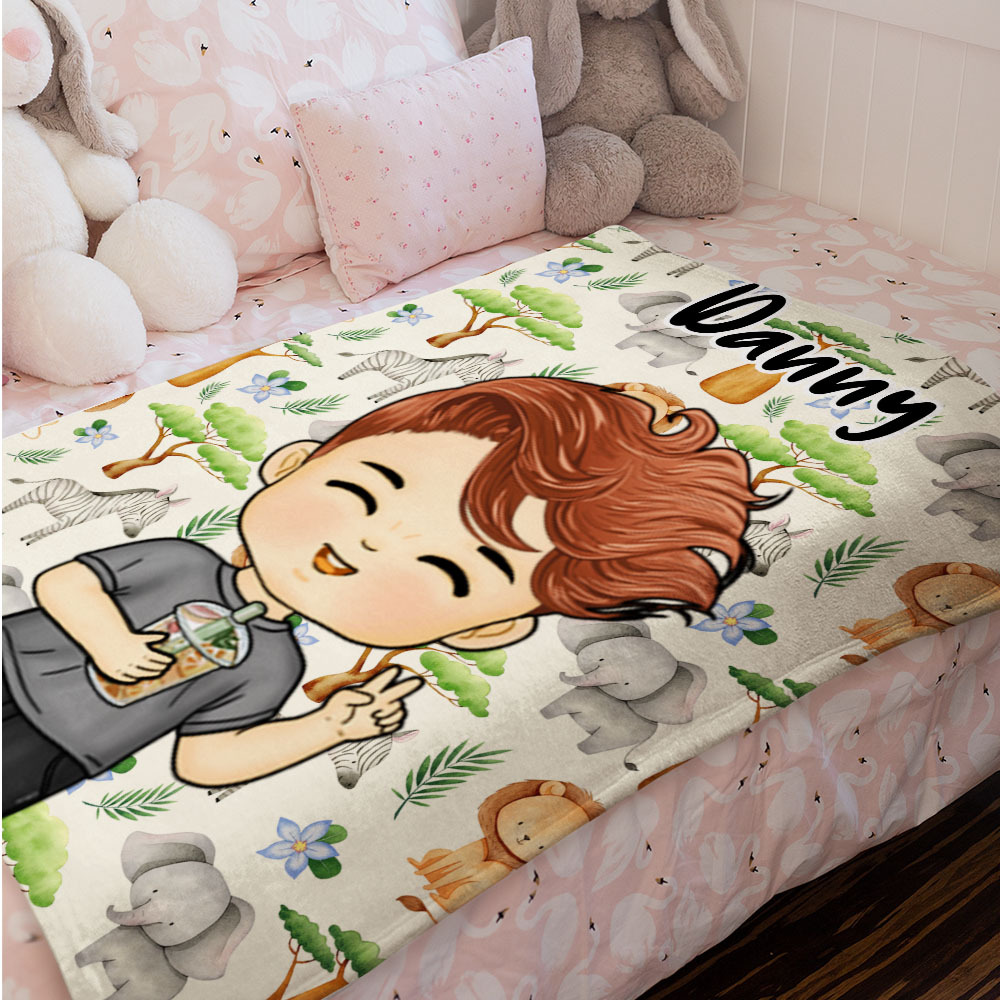 Personalized Blanket of Dreams Custom Name Soft Throw Ideal Gift for Kid - auphotoblanket