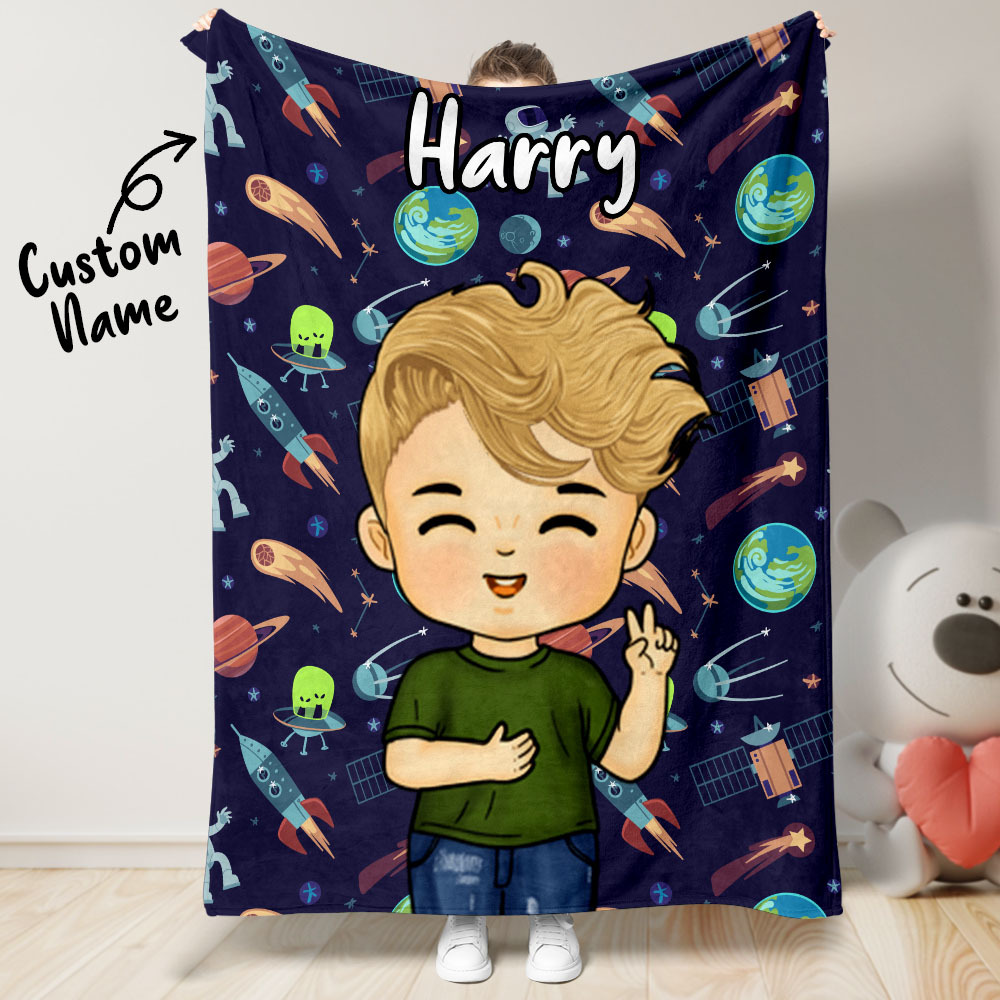 Personalized Blanket of Dreams Custom Name Soft Throw Ideal Gift for Kid - auphotoblanket