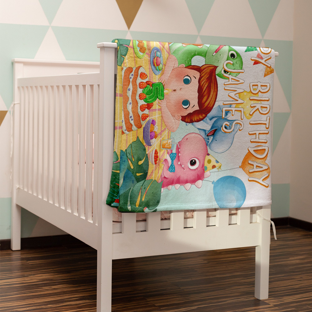 Custom Blanket Happy Birthday Gift for Kids - auphotoblanket