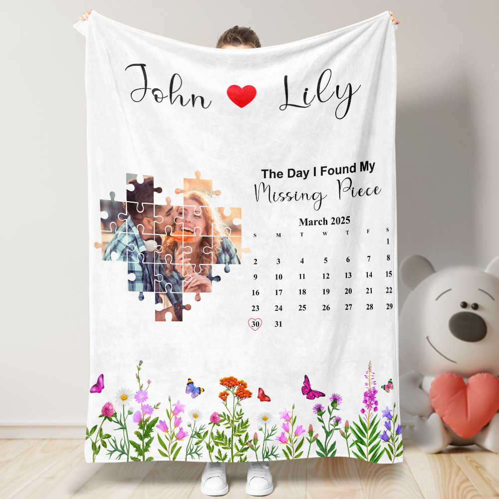 Custom Blanket The Day I Found My Missing Piece Personalized Gift - auphotoblanket