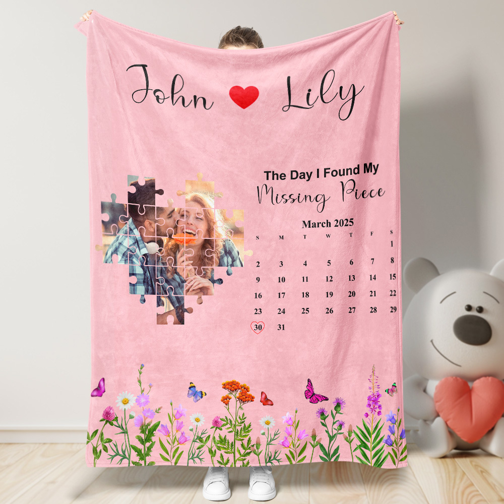 Custom Blanket The Day I Found My Missing Piece Personalized Gift - auphotoblanket
