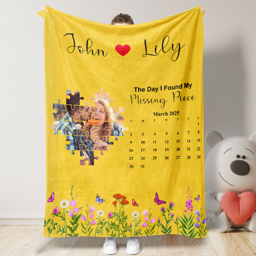Custom Blanket The Day I Found My Missing Piece Personalized Gift - auphotoblanket