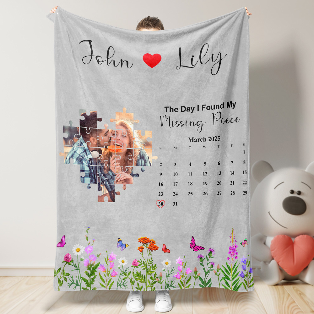 Custom Blanket The Day I Found My Missing Piece Personalized Gift - auphotoblanket