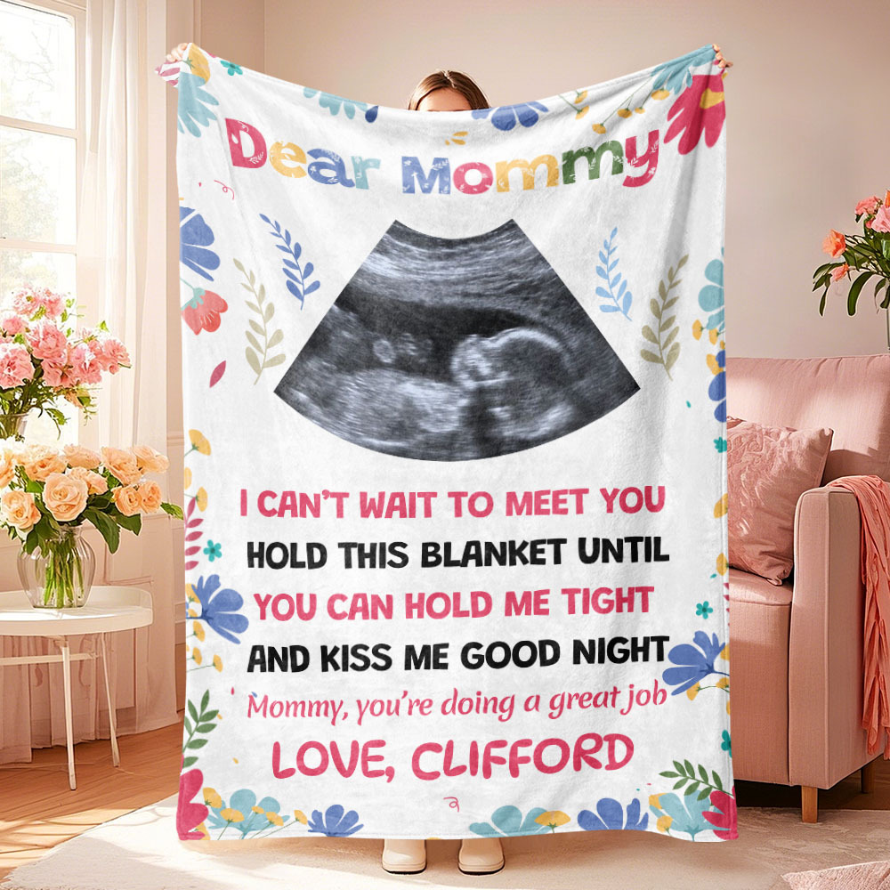 Dear Mommy - Personalized Photo Blanket for Mother - Mother's Day