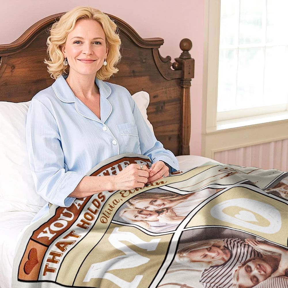 Holding Us Together - Personalized Photo Blanket for Mom - Mother's Day