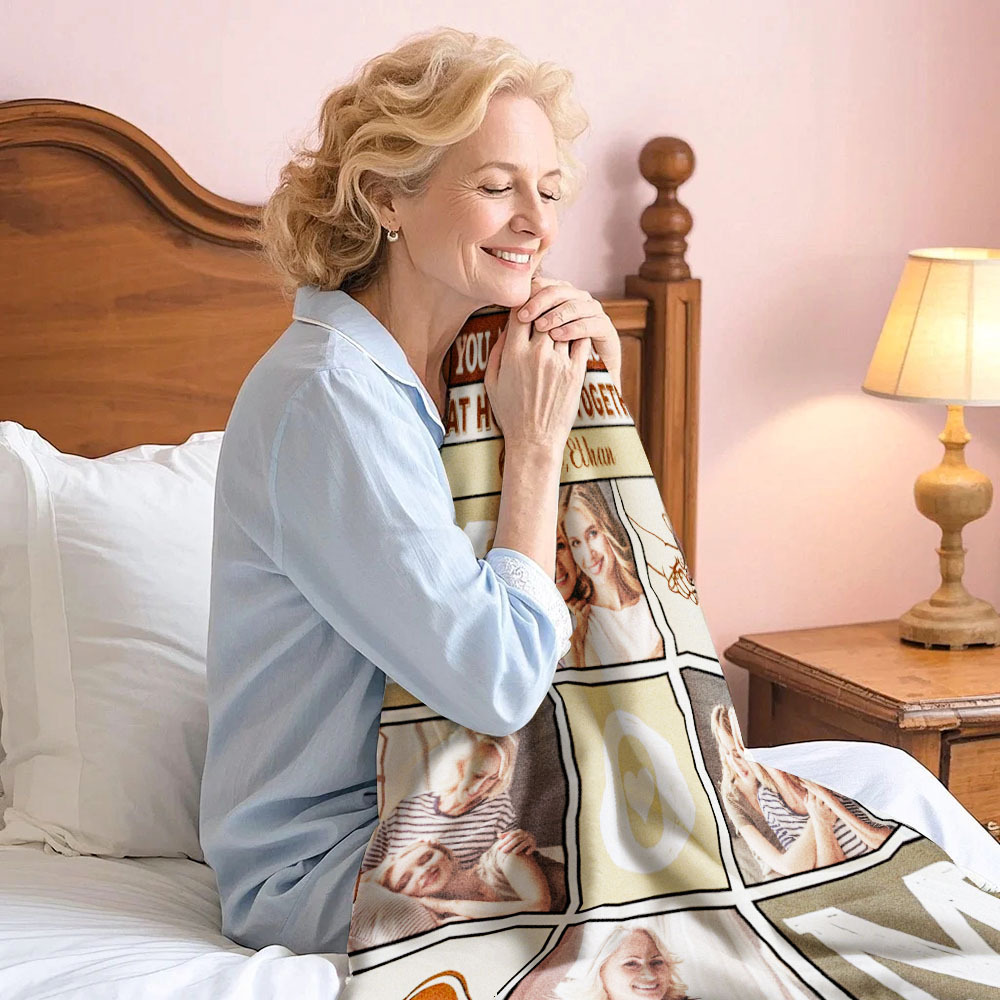 Holding Us Together - Personalized Photo Blanket for Mom - Mother's Day