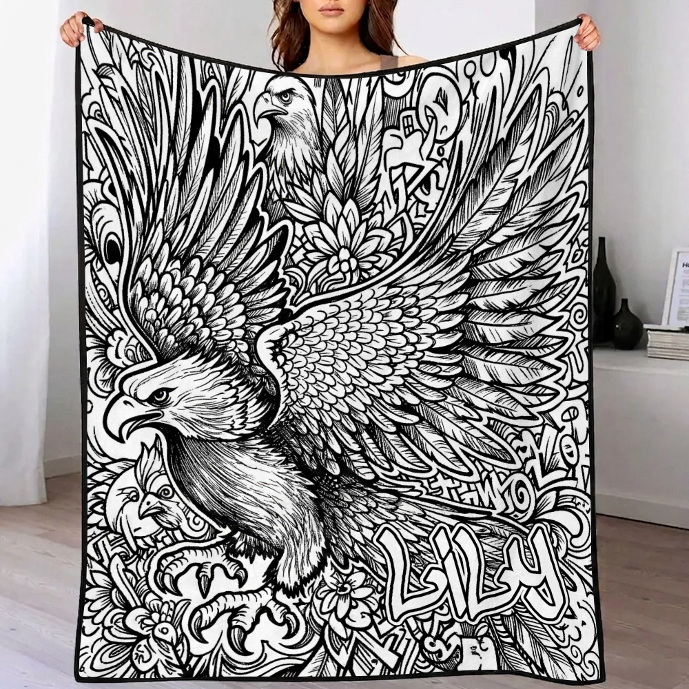 DIY Drawing Blanket (Optional 24-Color Marker Set) Create Your Art Blanket Washable Keepsake Blanket for Kids & Adults - auphotoblanket