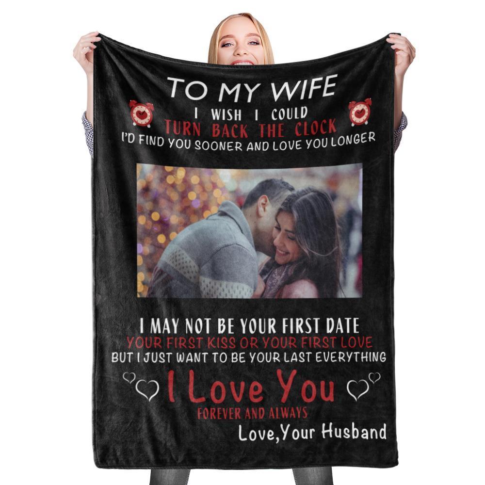 Personalised Custom To My Wife Blanket Valentine's Blanket Fleece Blanket