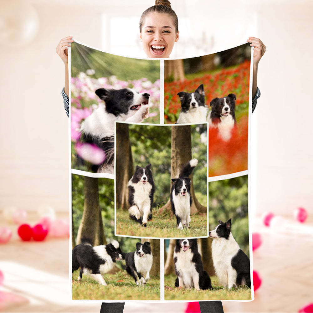 Custom Photo Blanket Personalized Collage Photo Blanket Photo Album Blanket Gifts for Lovers