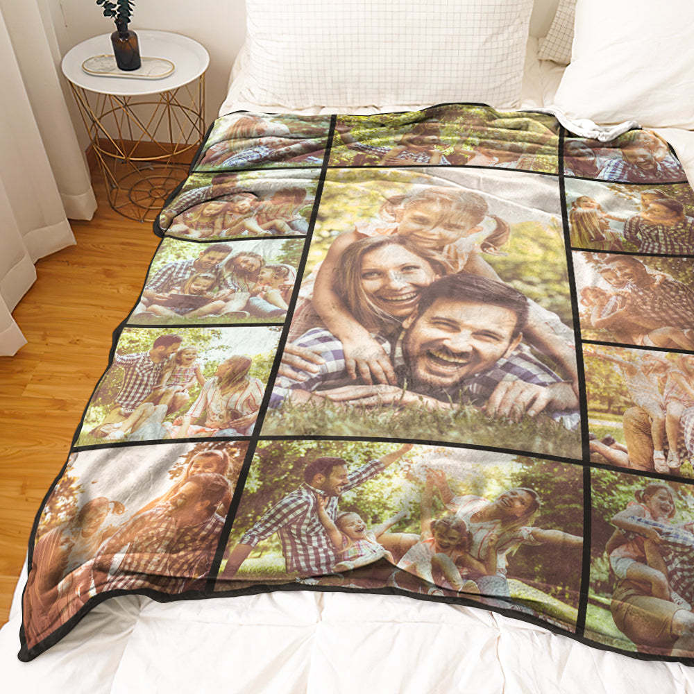 Custom Photo Blanket Personalized Collage Photo Blanket Photo Album Blanket Gifts for Lovers