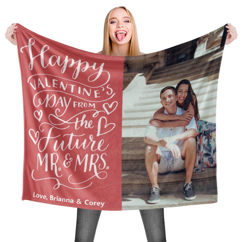 Personalised Custom Blanket Valentine's Blanket Fleece Blanket Happy Valentine's Day