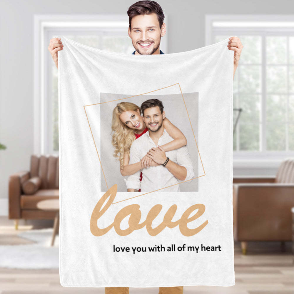 Personalized Blankets With Photos And Texts Custom Couple Creativity Blankets For Her - auphotoblanket