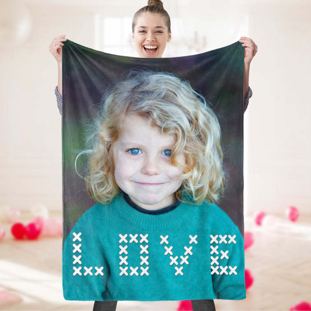Custom Photo Blankets Personalized Kids Photo Blankets Best Gift For Her - auphotoblanket