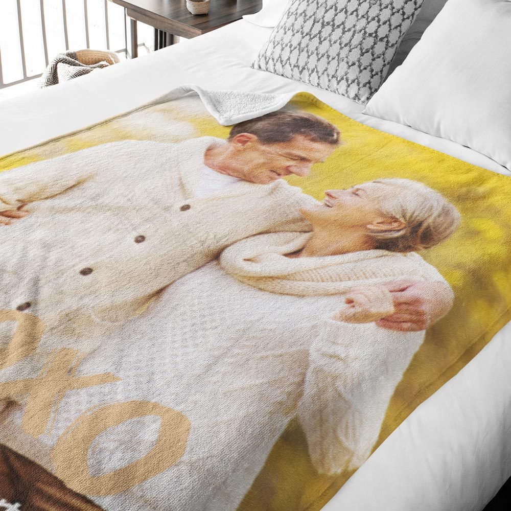 Personalized Blankets With Photos And Texts Custom Couple Creativity Blankets For Her - auphotoblanket