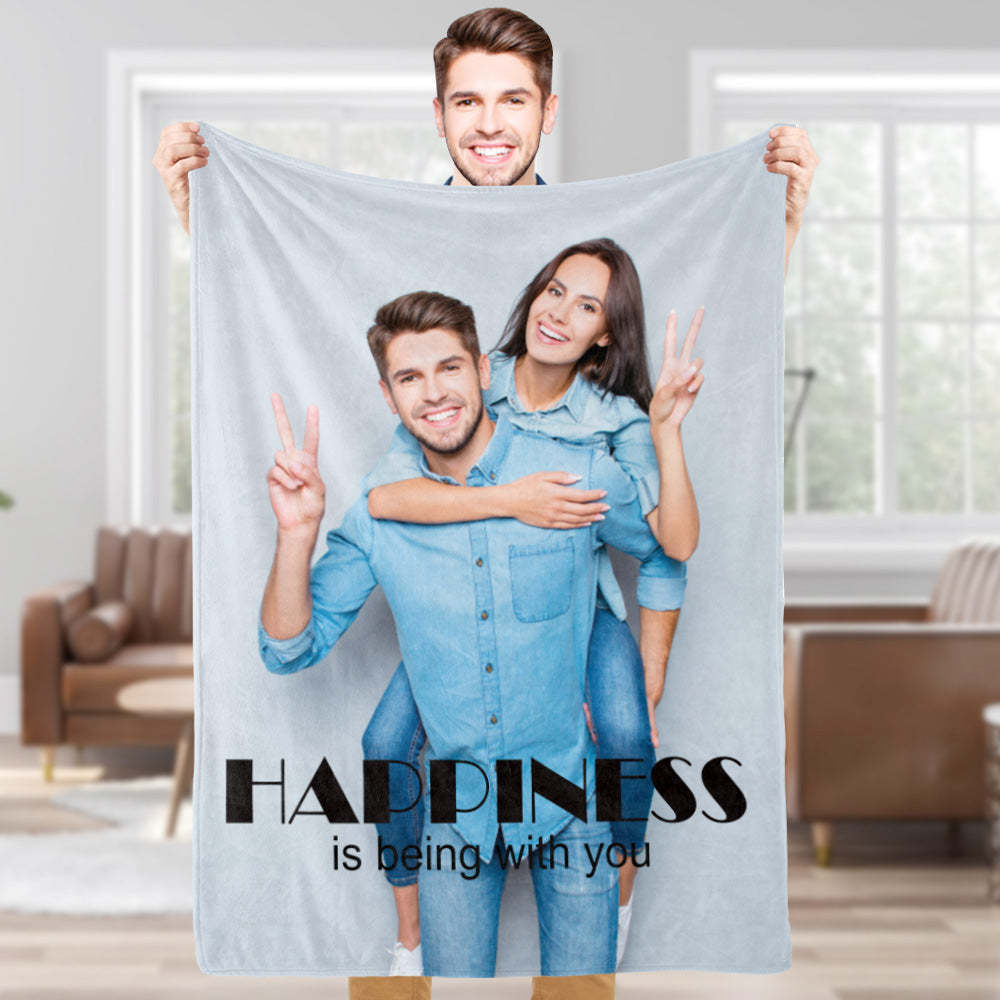 Personalized Blankets With Photos And Texts Custom Couple Creativity Blankets For Her - auphotoblanket