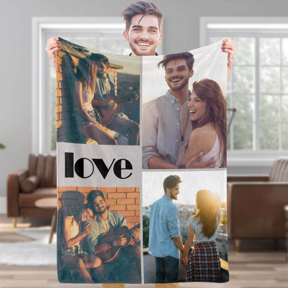 Custom Blankets With Photos And Texts Personalized Seniors Blankets Best Gift For Parents - auphotoblanket
