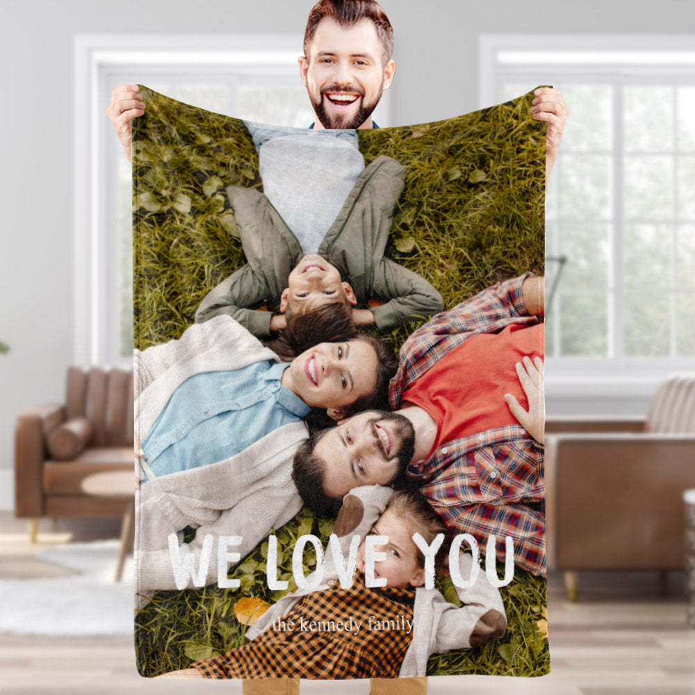 Personalized Blankets With Photos And Texts Custom Multi-Person Group Photo Blankets Souvenirs For Friends - auphotoblanket