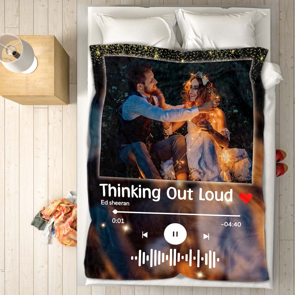 Starlight Spotify Blanket Custom Music Blanket Personalized Photo Blanket Music Art Blanket - auphotoblanket