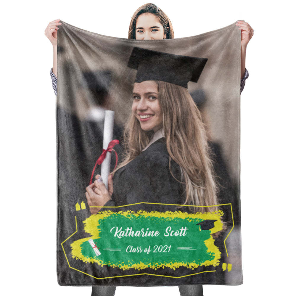 Graduation Class of 2021 Custom Photo Blanket