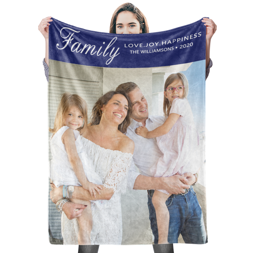 Unique Family Gift Custom Photo Blanket Personalised Photo Blankets Custom Collage Blankets