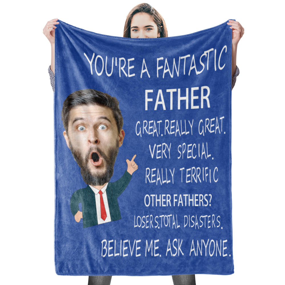 Custom Dad Blanket Personalised Photo Blankets Custom Collage Blankets