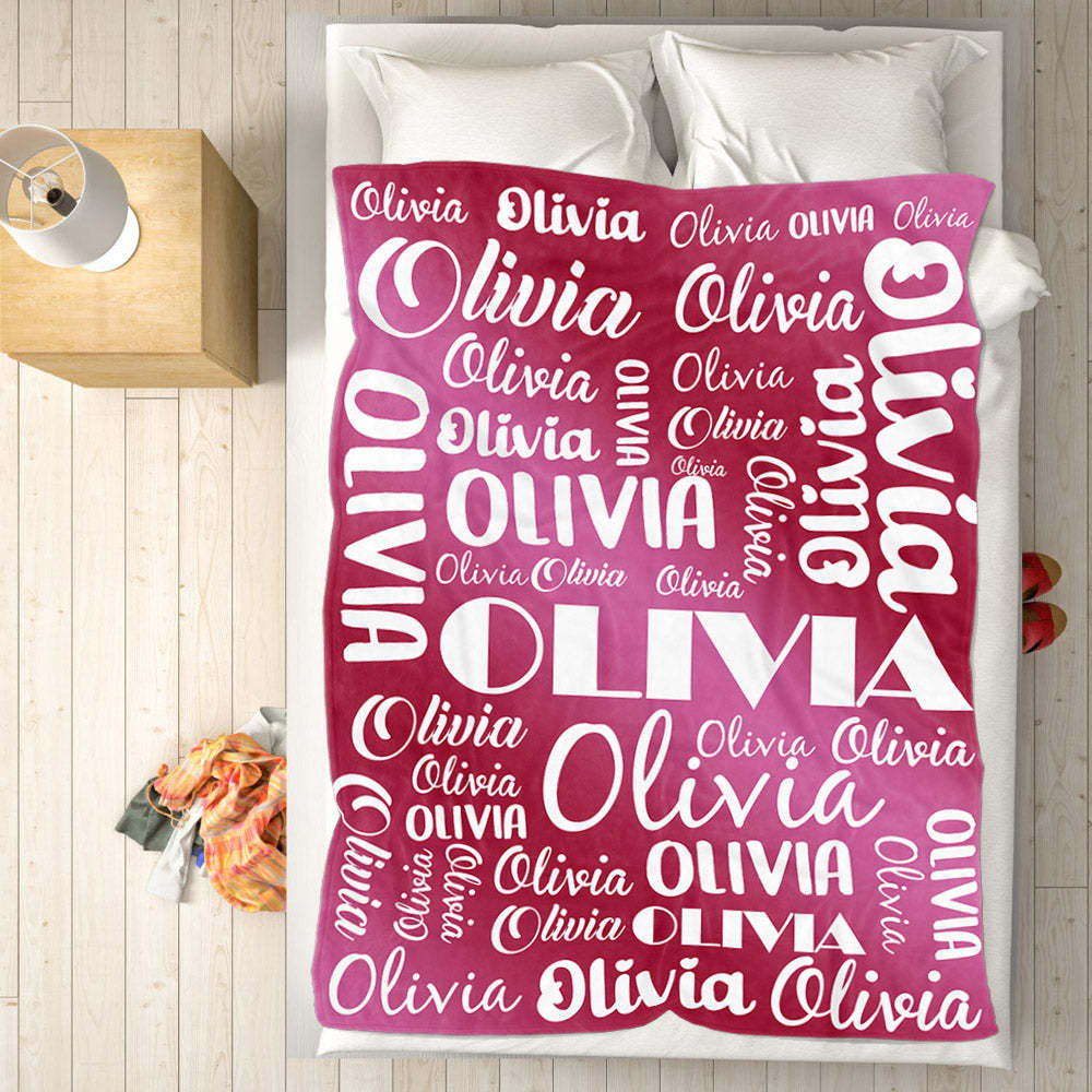 Custom Name Blanket Unique Gift for Family - auphotoblanket