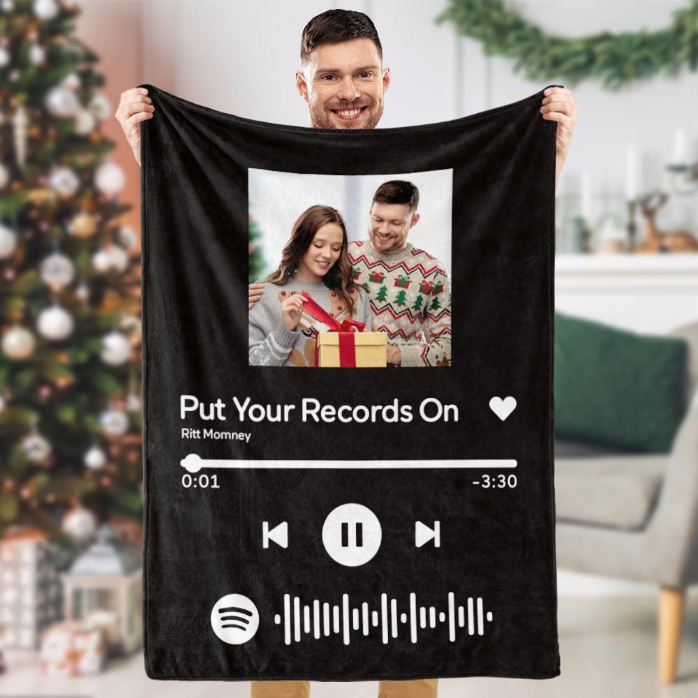 Christams Gifts Custom Music Art Gfits Music Blanket Personalized Photo Blankets Best Gift for Her